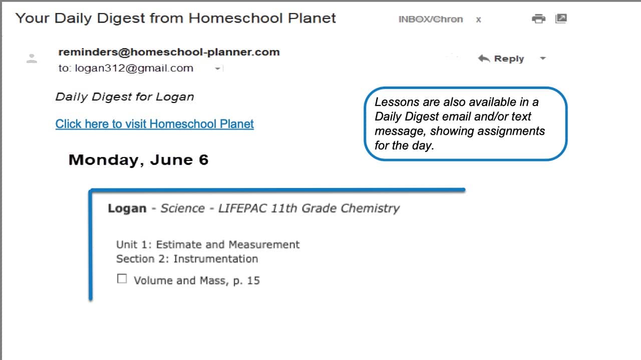 LIFEPAC Chemistry Daily Digest – Logan