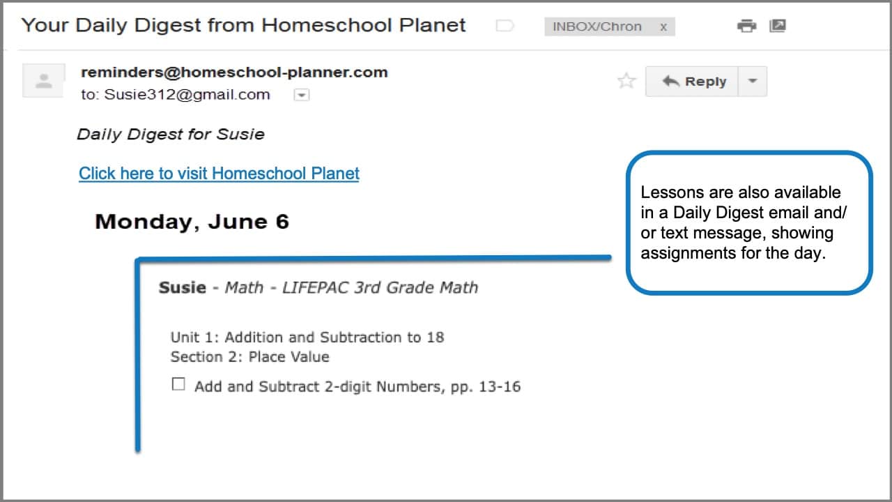 LIFEPAC Math Daily Digest