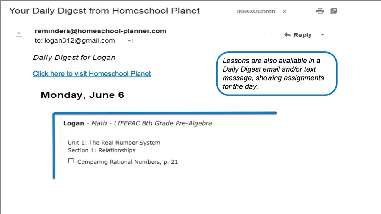 LIFEPAC Pre Algebra Daily Digest