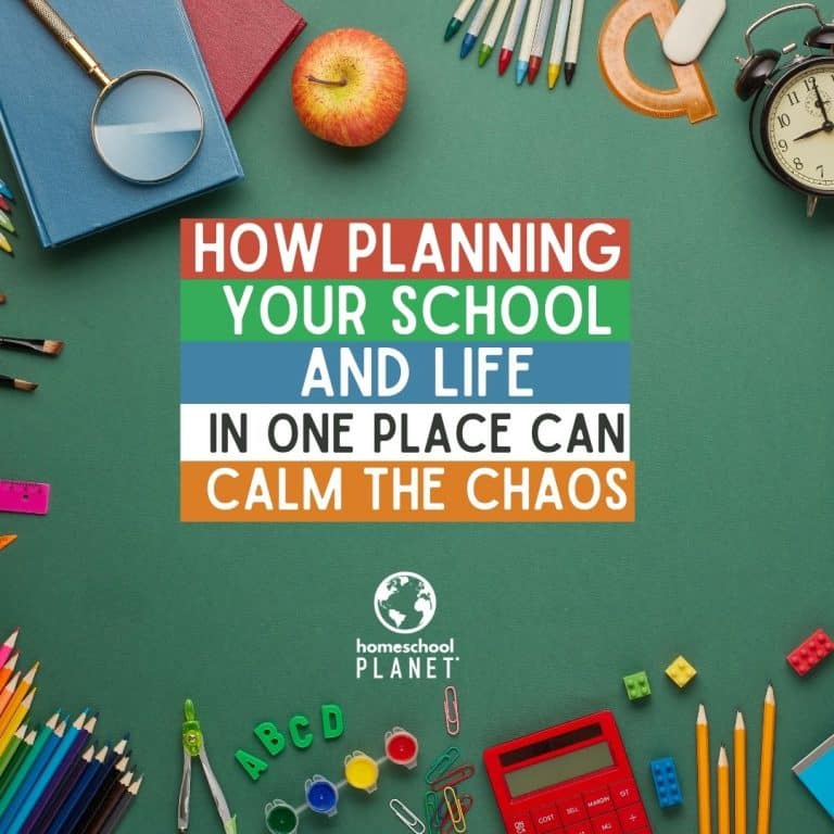 2nd Blog image for How Planning Your homeschool and Life in One Place Can Calm the Chaos