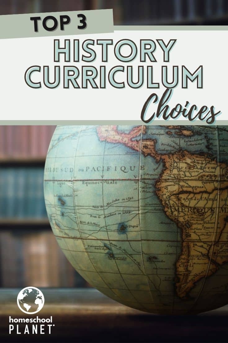 Top 3 History Curriculum Choices blog image