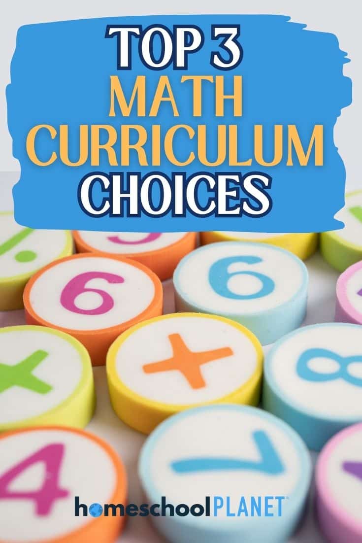 Top 3 Math Curriculum Choices blog image