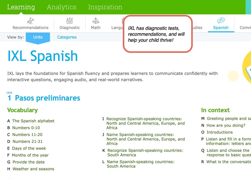 IXL Spanish Subscription Site