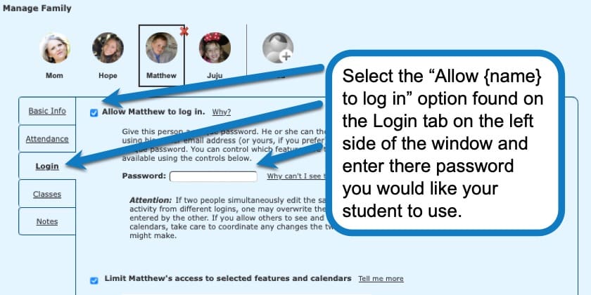 Setting up Student Profiles and Logins in Homeschool Planet screenshot 3