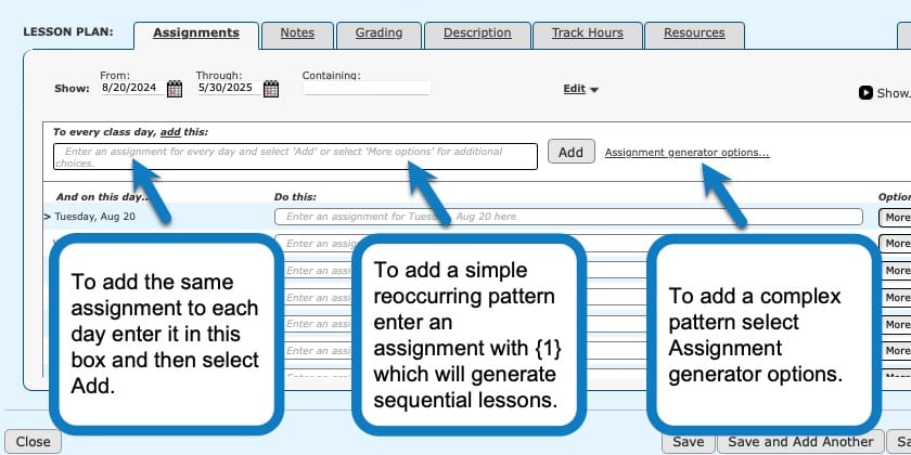 how to add a class in your homeschool planner 4 screenshot