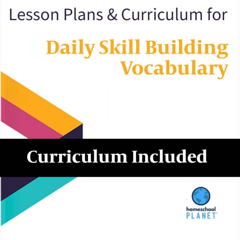 Homeschool Planet Daily Skill Building Vocabulary lesson plans and curriculum button