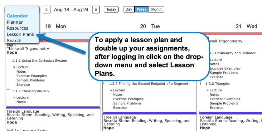 Doubling Up Assignments step 1 in your homeschool planner image