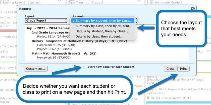 Creating a Grade Report 2