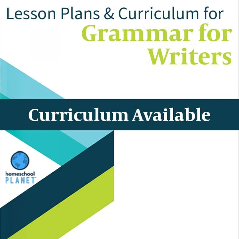 Homeschool Planet Grammar for Writers lesson plans and curriculum button