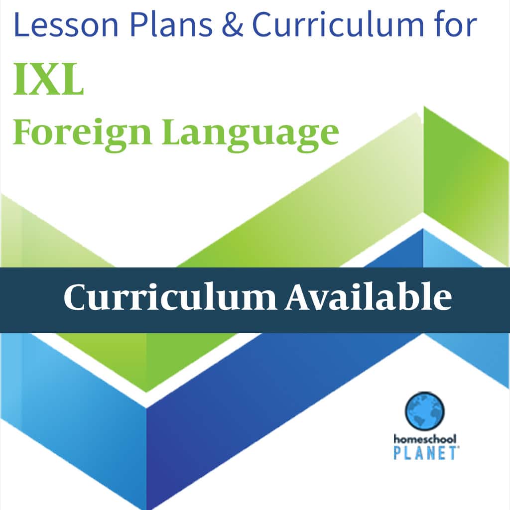 Homeschool Planner IXL Foreign Language lesson plans and curriculum button