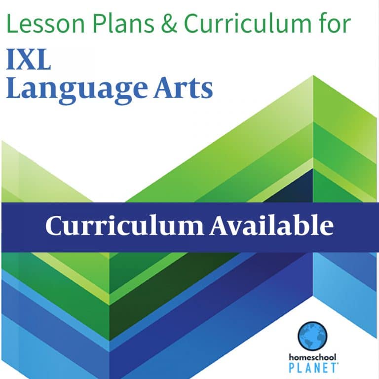 Homeschool Planner IXL Language Arts lesson plans and curriculum button