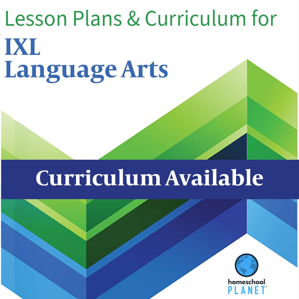 Homeschool Planner IXL Language Arts lesson plans and curriculum button