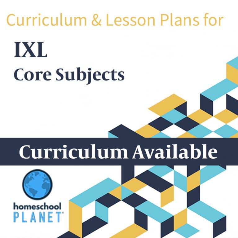 Homeschool Planner IXL Core Subjects lesson plans and curriculum button
