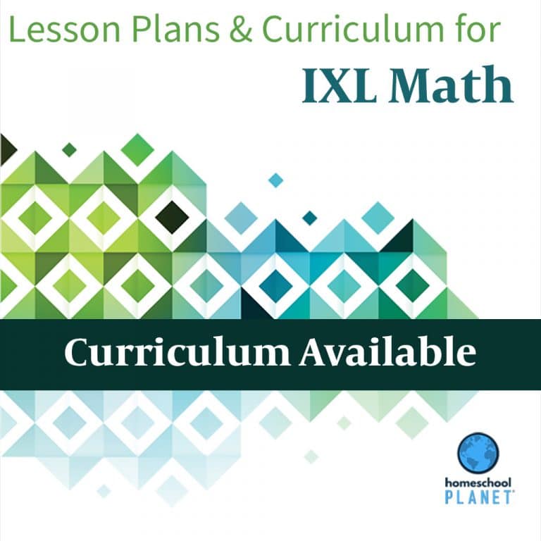 Homeschool Planner IXL Math lesson plans and curriculum button
