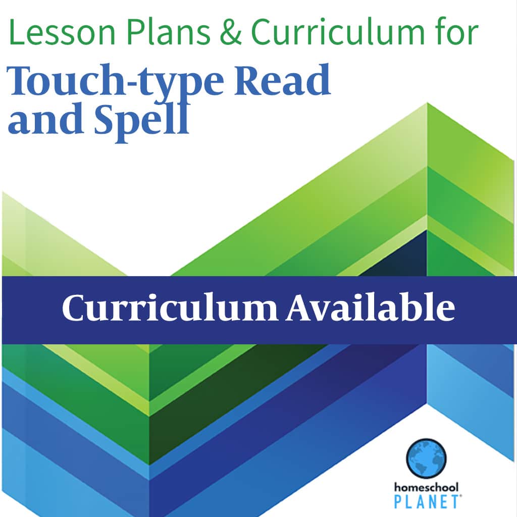 Homeschool Planet Touch-Type Read and Spell lesson plans and curriculum button