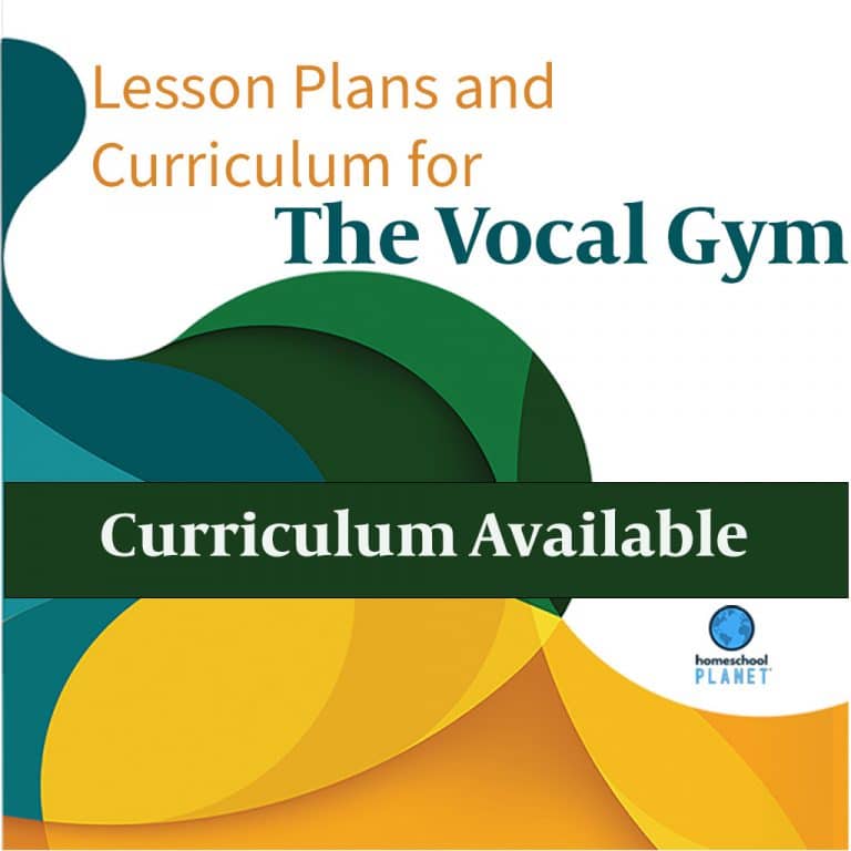 The Vocal Gym lesson plan cover for Homeschool Planet