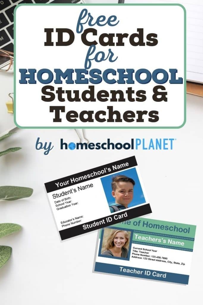 Homeschool ID cards for students and teachers