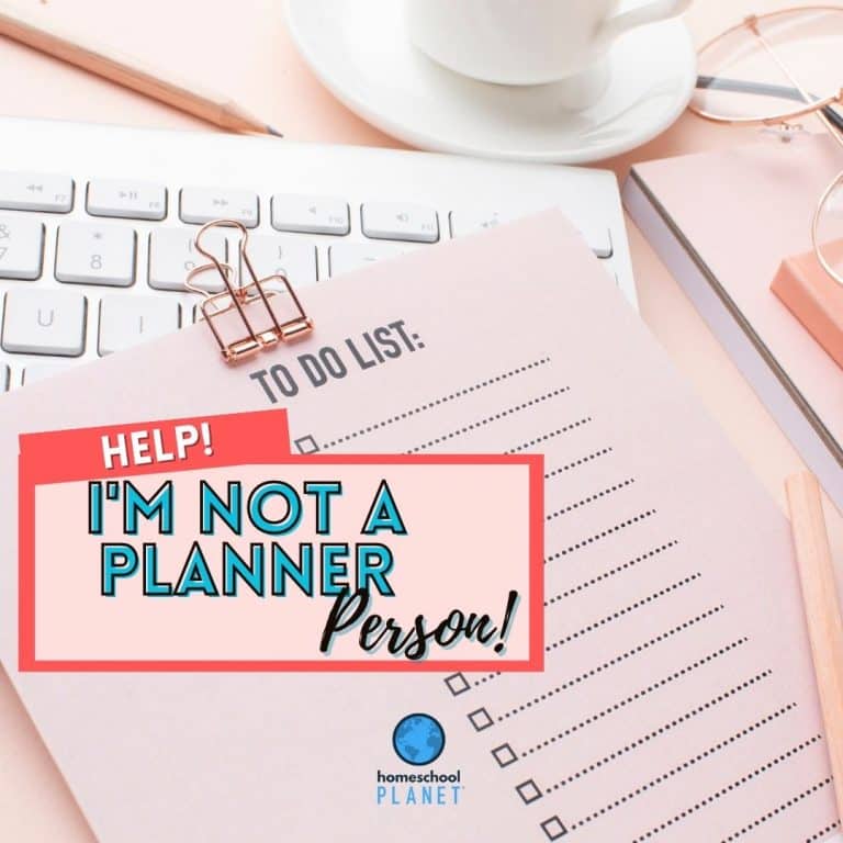 Help! I am not a planner person! homeschool planner image 1