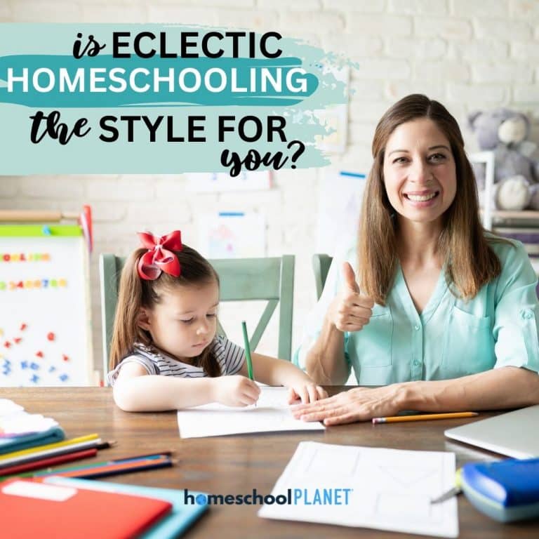 homeschooling planning mom with eclectic homeschool