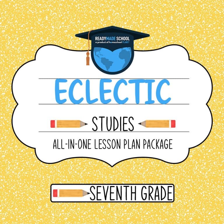 Eclectic studies all-in-one lesson plan - seventh grade in homeschool planet image