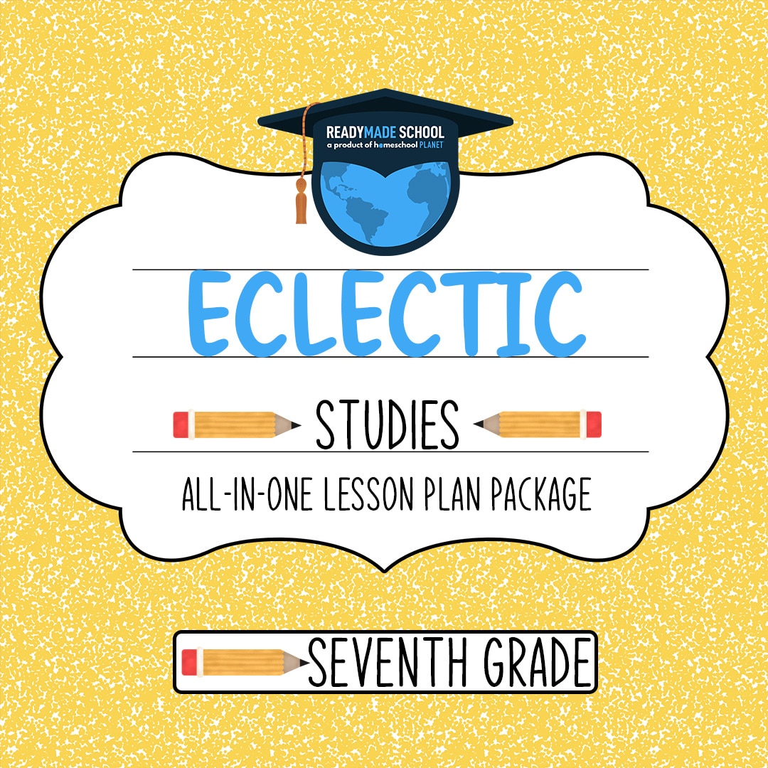 Eclectic studies all-in-one lesson plan - seventh grade in homeschool planet image