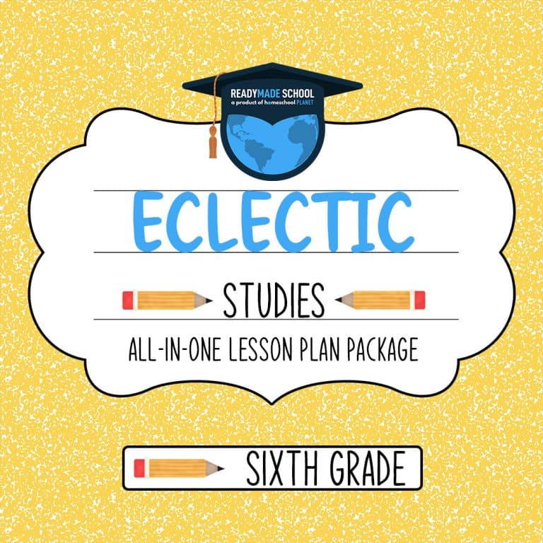 Eclectic studies all-in-one lesson plan - sixth grade in homeschool planet image