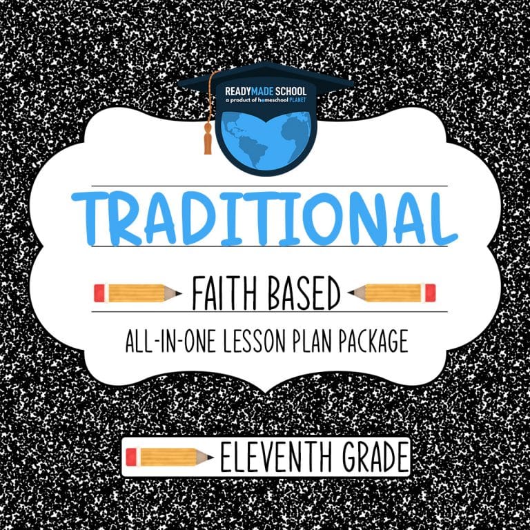 Traditional faith based studies all-in-one lesson plan - eleventh grade in homeschool planet image