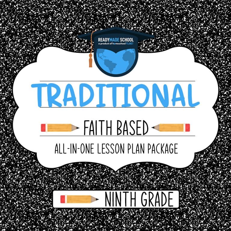 Traditional faith based studies all-in-one lesson plan - ninth grade in homeschool planet image