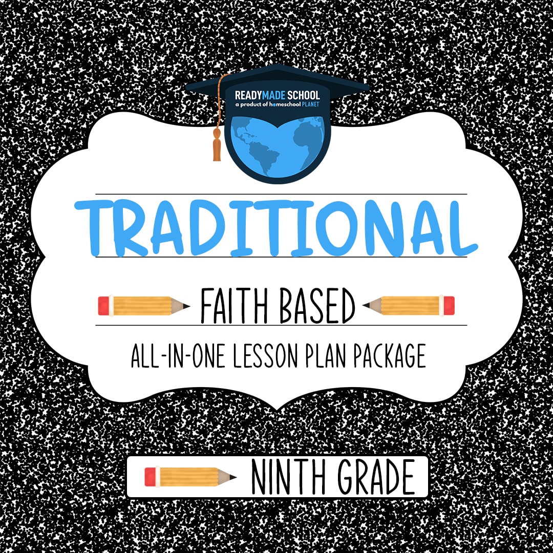 Traditional faith based studies all-in-one lesson plan - ninth grade in homeschool planet image