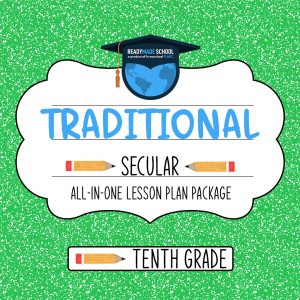 Traditional secular studies all-in-one lesson plan package - tenth grade in homeschool planet image